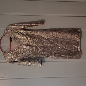 Lulus rose gold bodycon dress